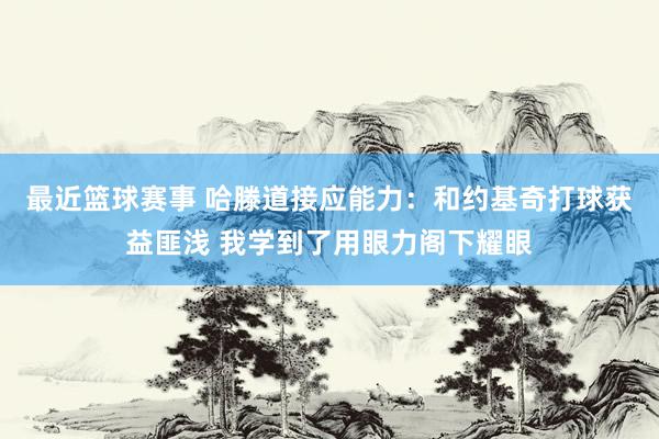 最近篮球赛事 哈滕道接应能力：和约基奇打球获益匪浅 我学到了用眼力阁下耀眼