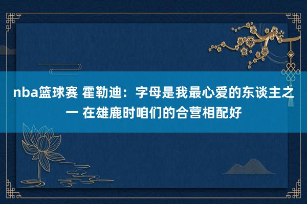 nba篮球赛 霍勒迪：字母是我最心爱的东谈主之一 在雄鹿时咱们的合营相配好